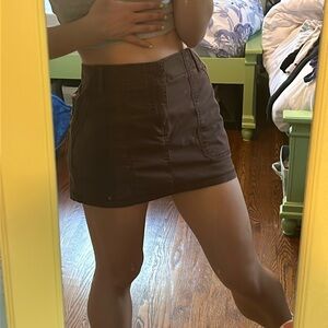 Sold - Brown Cargo Skirt